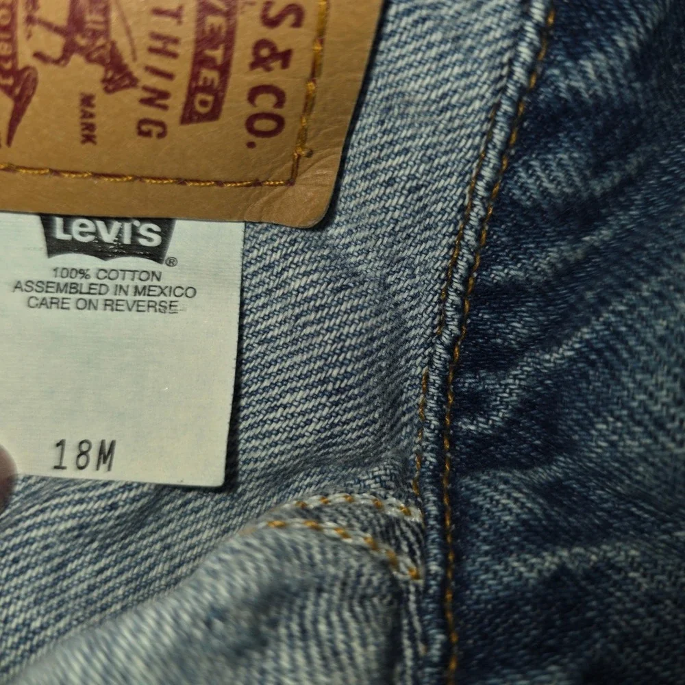 Levis Vintage 90's 18M Baby Denim Trucker Jacket Blue Medium Wash Cotton